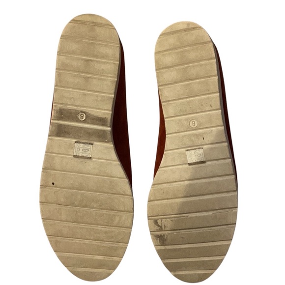 Eileen Fisher Humor Wedge Suede Burnt Orange Slide On - 8 - Picture 5 of 5